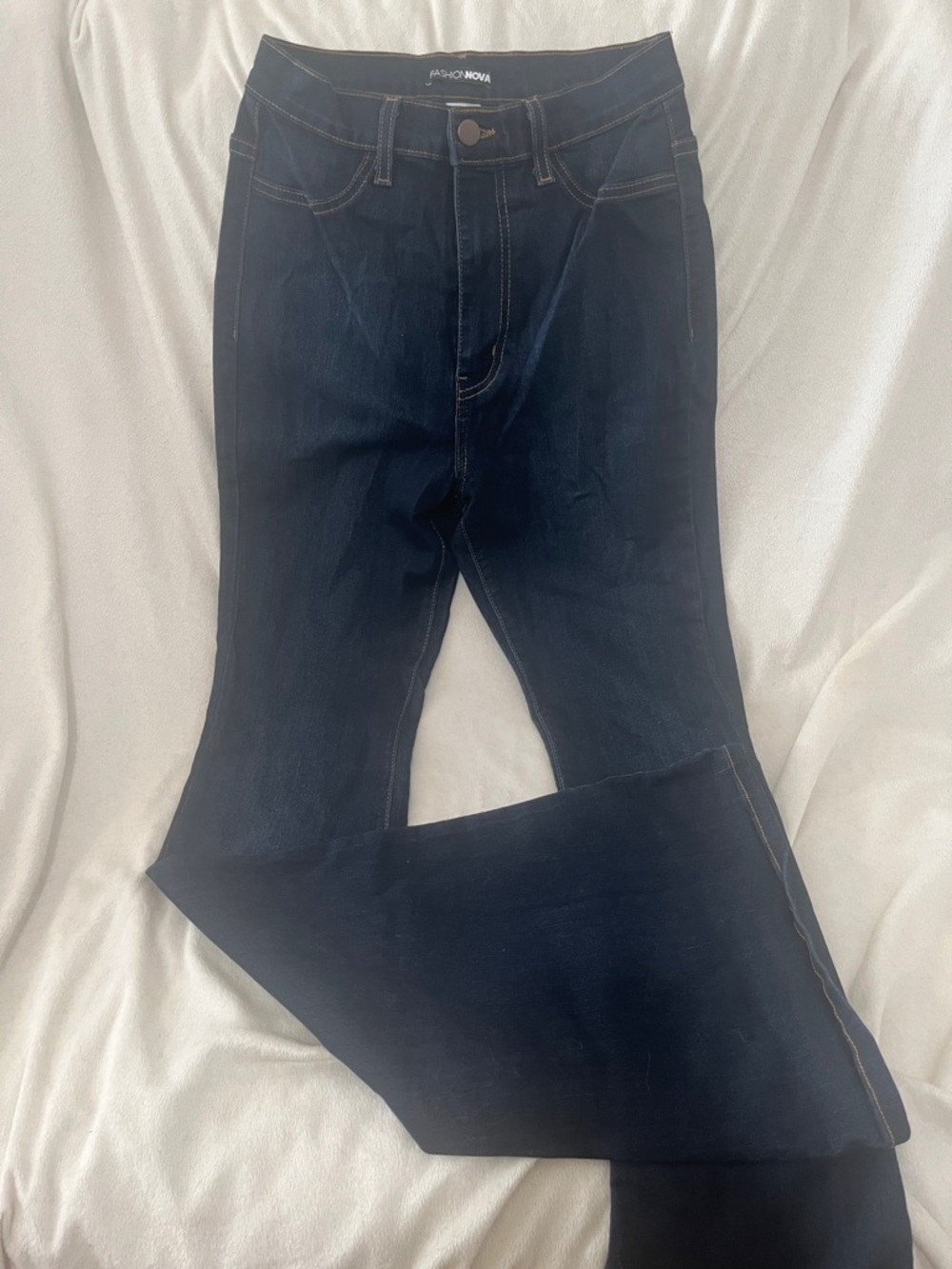 Fashion Nova Dark Wash Wide Leg Jeans